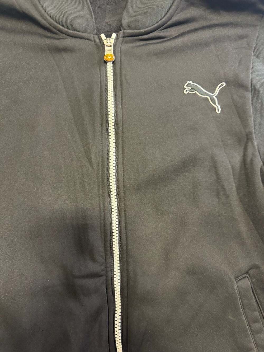 Puma SportLifestyle Men's Track Jacket, Black Full-Zip with Arm Pocket, Size M - Picture 2 of 8